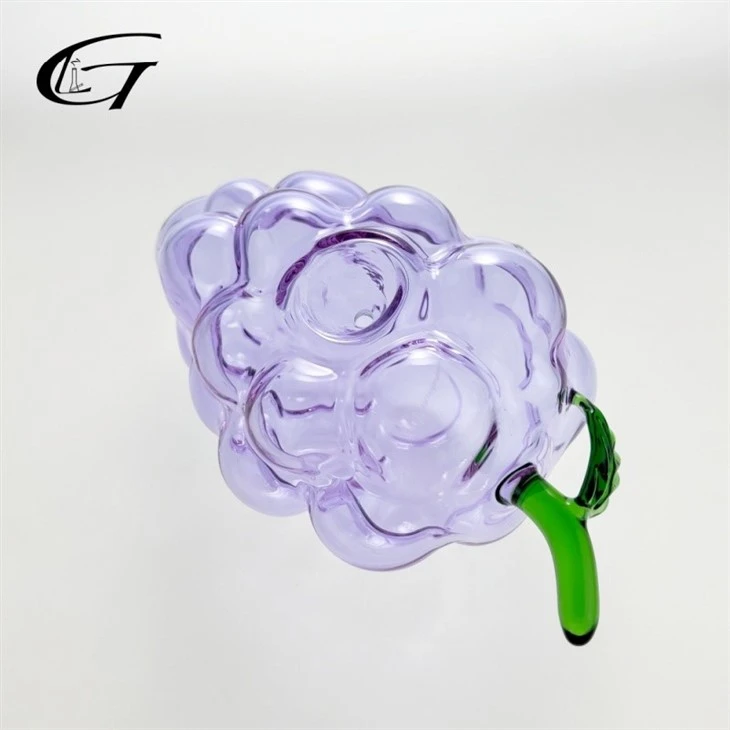 Purple Fruit Grape Glass Hand Pipe